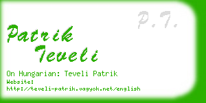 patrik teveli business card